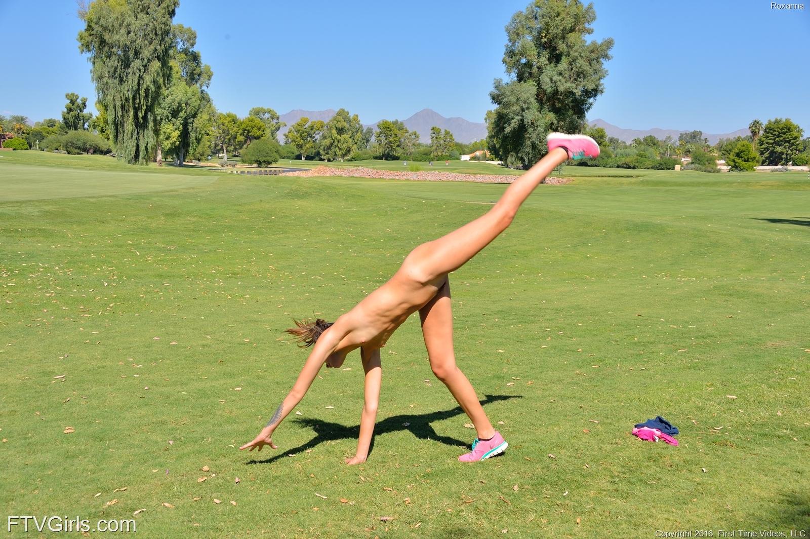 Roxanna Nude at the Golf Course.